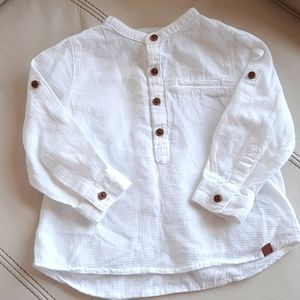 Zara baby boy white shirt